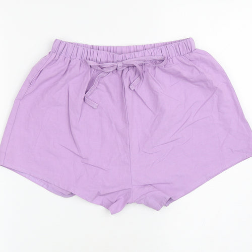 SheIn Womens Purple Polyester Sweat Shorts Size S L3 in Regular Drawstring