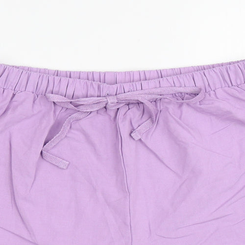SheIn Womens Purple Polyester Sweat Shorts Size S L3 in Regular Drawstring