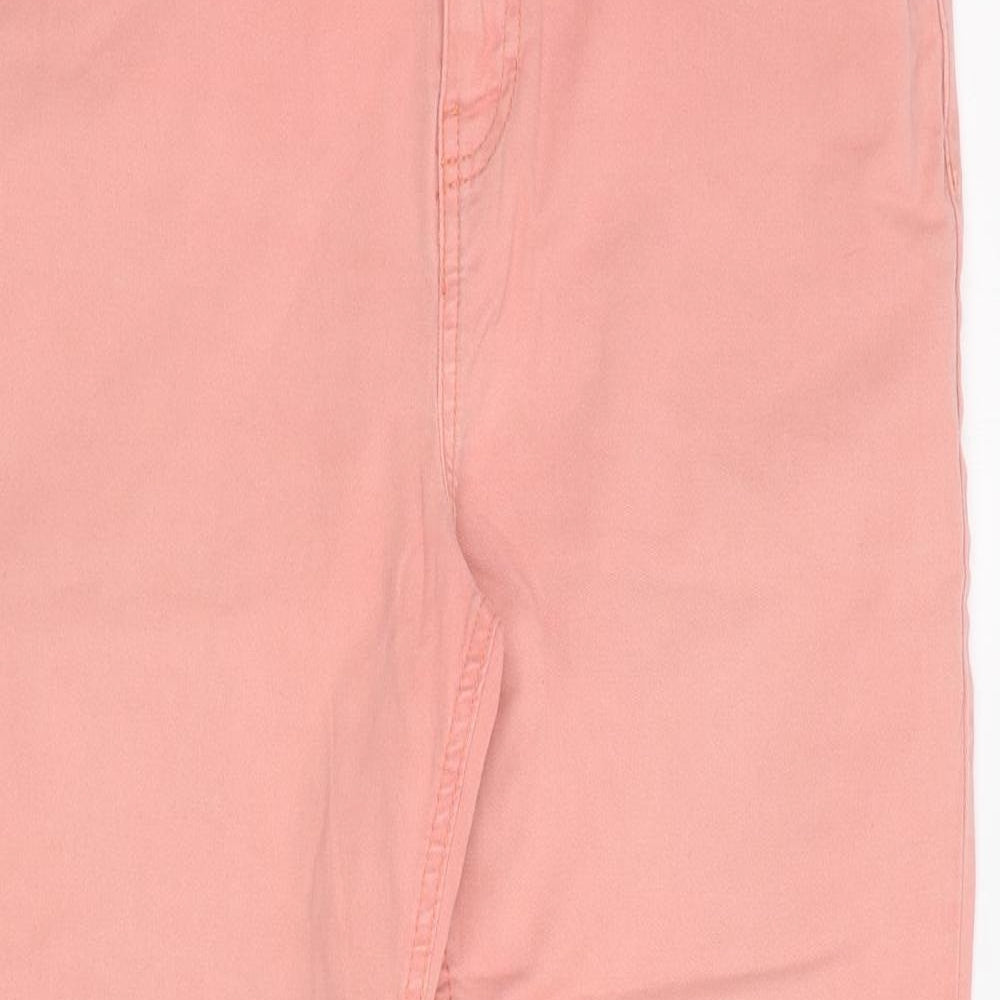 F&F Womens Pink Cotton Jegging Jeans Size 12 L26 in Regular Zip