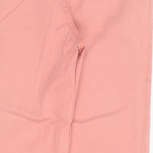 F&F Womens Pink Cotton Jegging Jeans Size 12 L26 in Regular Zip