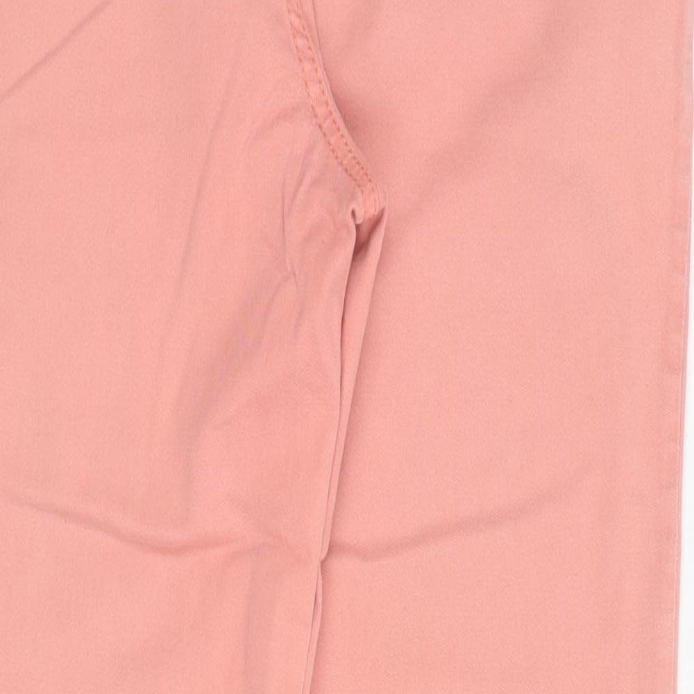 F&F Womens Pink Cotton Jegging Jeans Size 12 L26 in Regular Zip