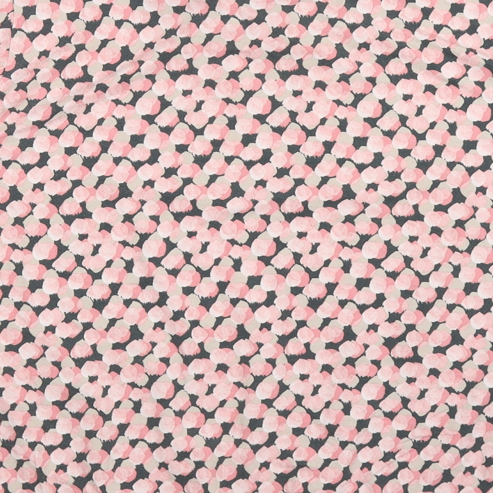 Rabe Womens Multicoloured Geometric Polyester Basic T-Shirt Size 18 Scoop Neck