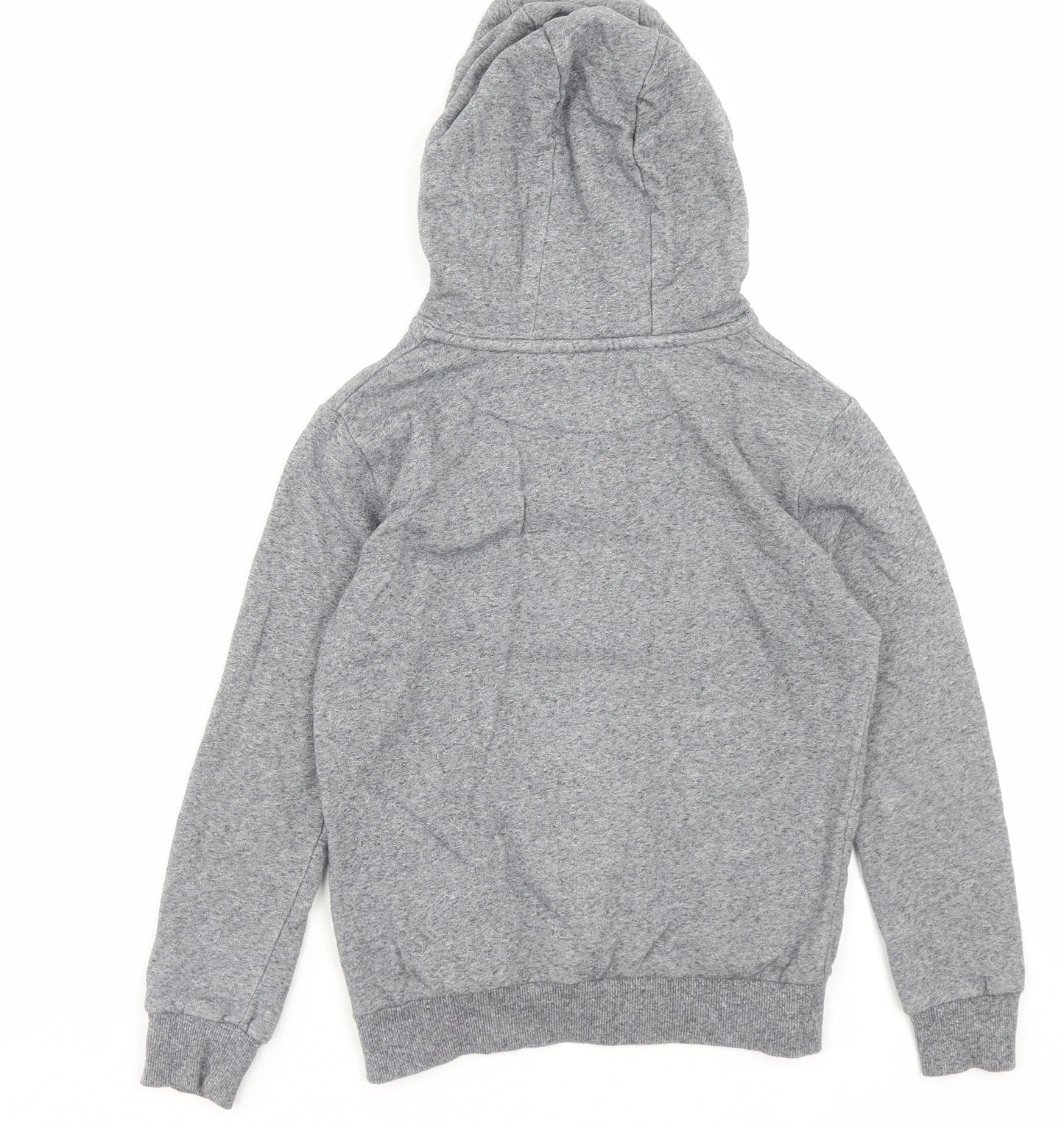 Marks and Spencer Boys Grey Cotton Pullover Hoodie Size 9-10 Years Pullover