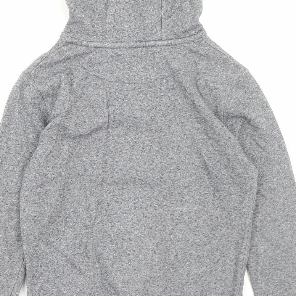 Marks and Spencer Boys Grey Cotton Pullover Hoodie Size 9-10 Years Pullover