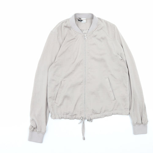 H&M Womens Beige Jacket Size 6 Zip