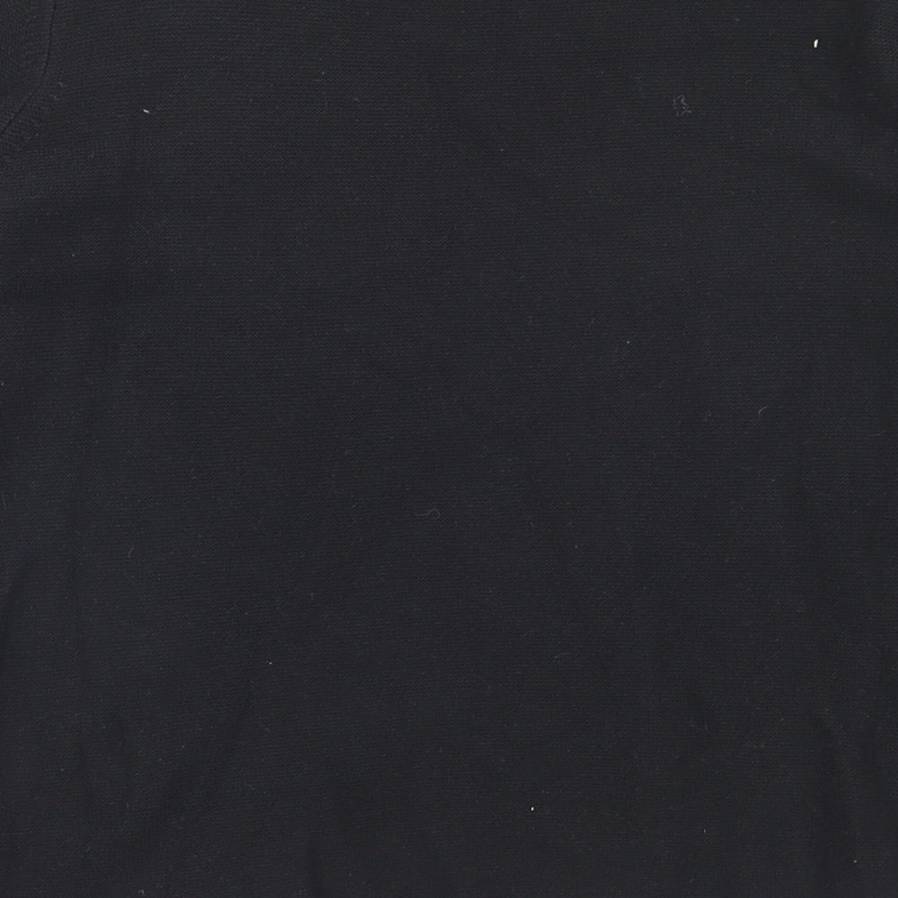 TU Womens Black Boat Neck Cotton Pullover Jumper Size 14