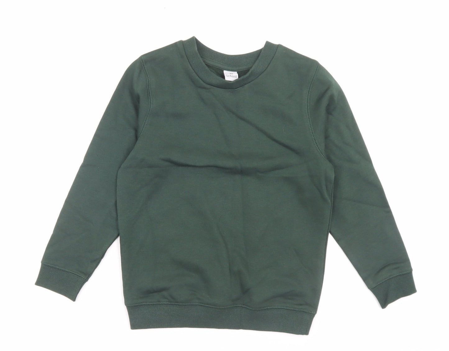 TU Boys Green Cotton Pullover Sweatshirt Size 6 Years Pullover - School Wear