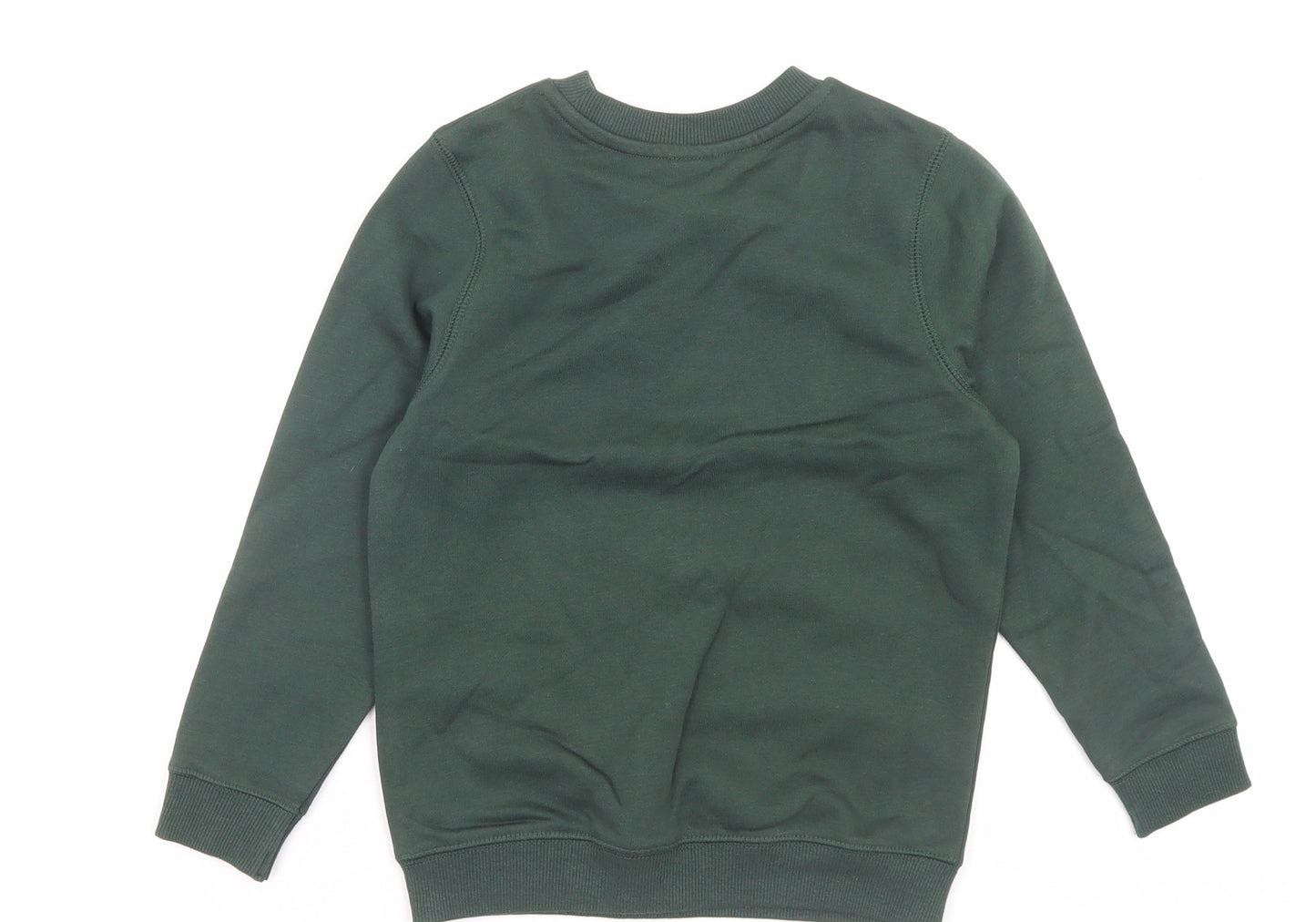 TU Boys Green Cotton Pullover Sweatshirt Size 6 Years Pullover - School Wear