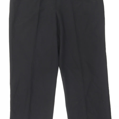 Country Collection Womens Black Polyester Trousers Size 16 L30 in Regular Button