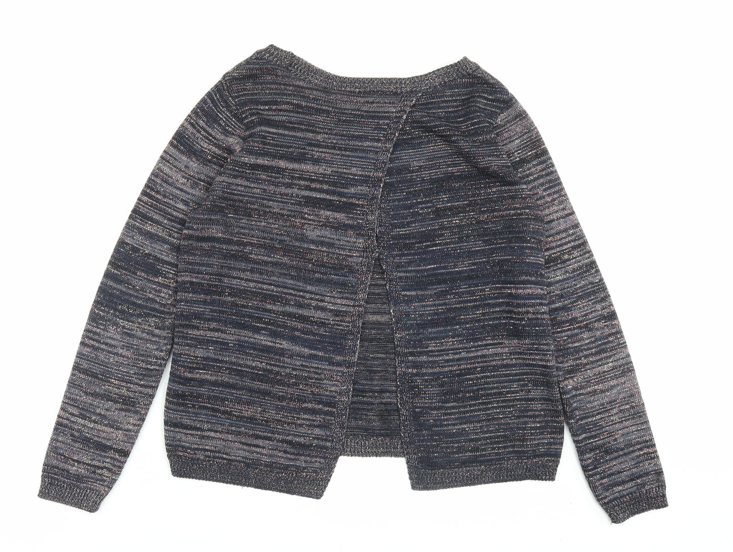 Wallis Womens Multicoloured Crew Neck Striped Acrylic Pullover Jumper Size S