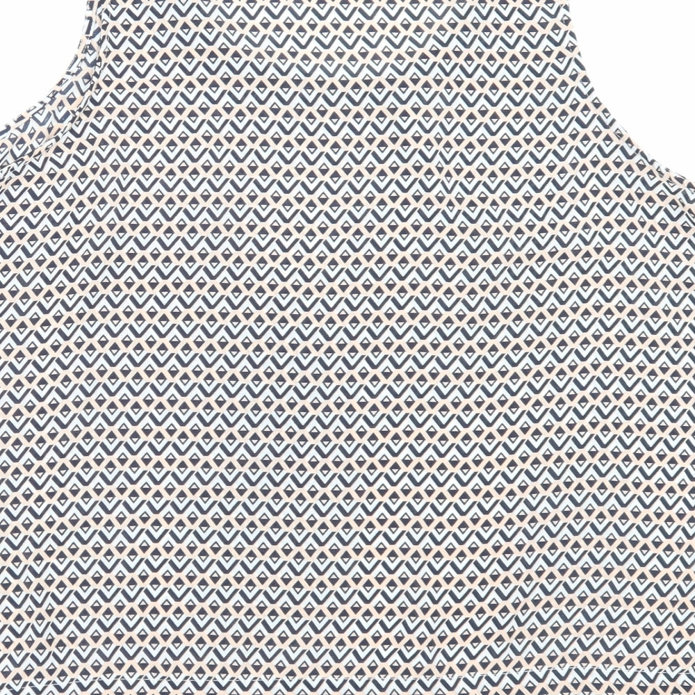 Primark Womens Multicoloured Argyle/Diamond Polyester Basic Tank Size 16 Scoop Neck