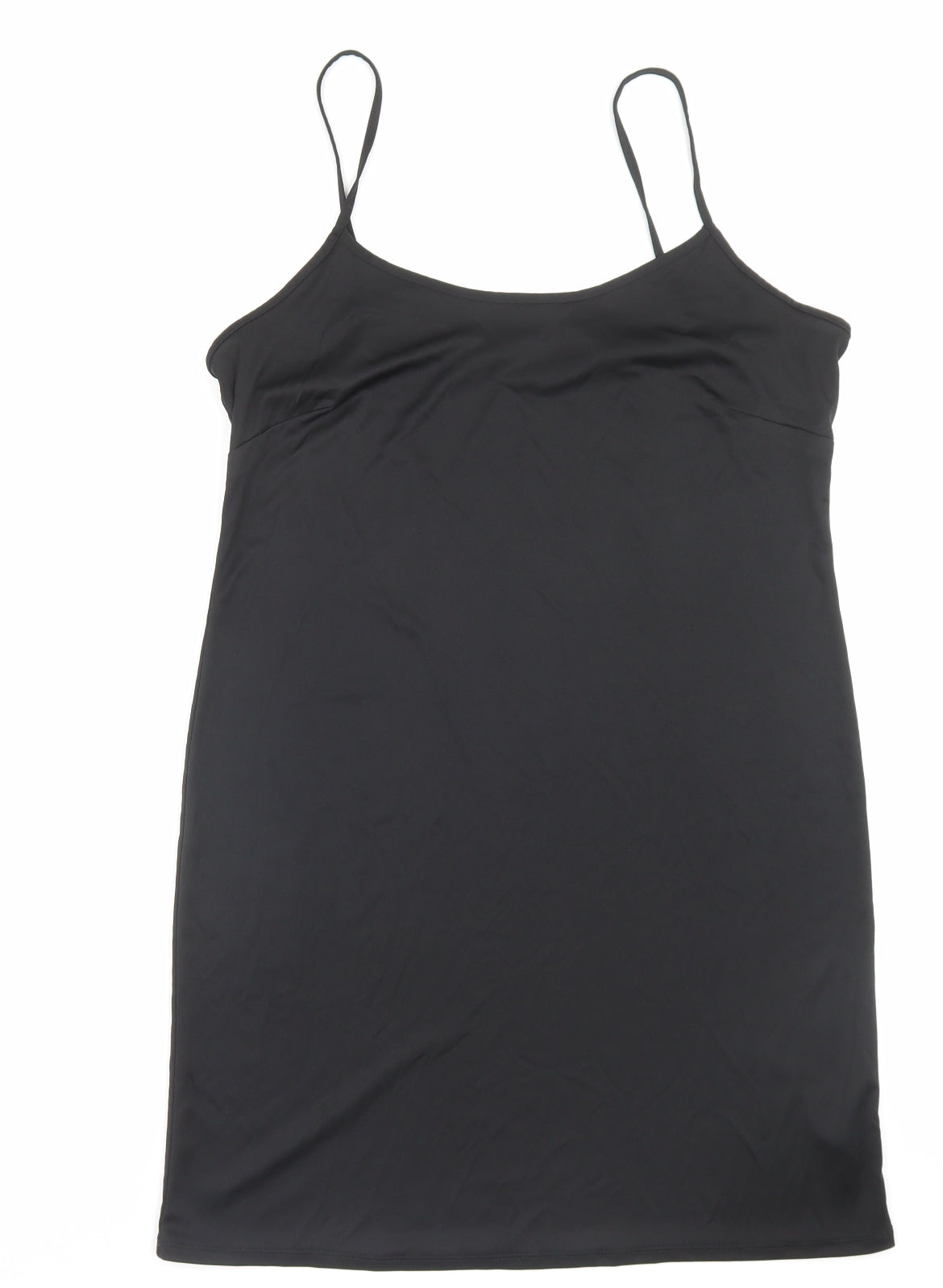 George Womens Black Polyester Tank Dress Size 14 Scoop Neck Pullover