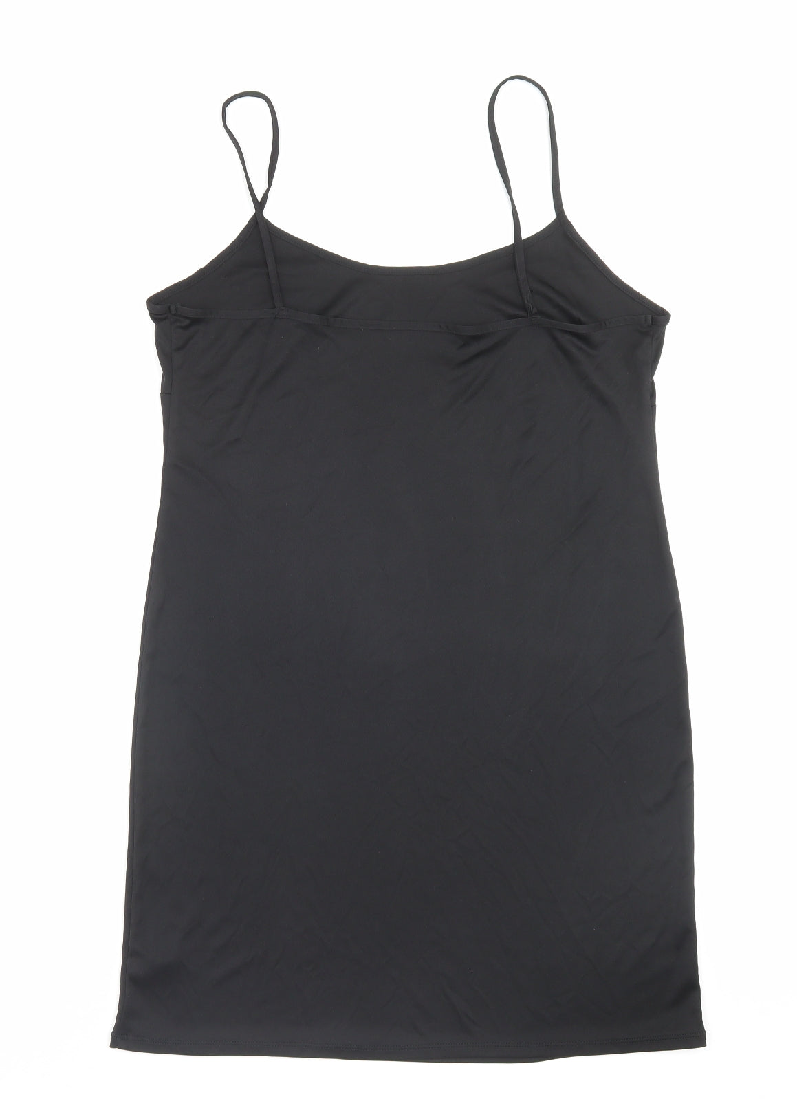 George Womens Black Polyester Tank Dress Size 14 Scoop Neck Pullover