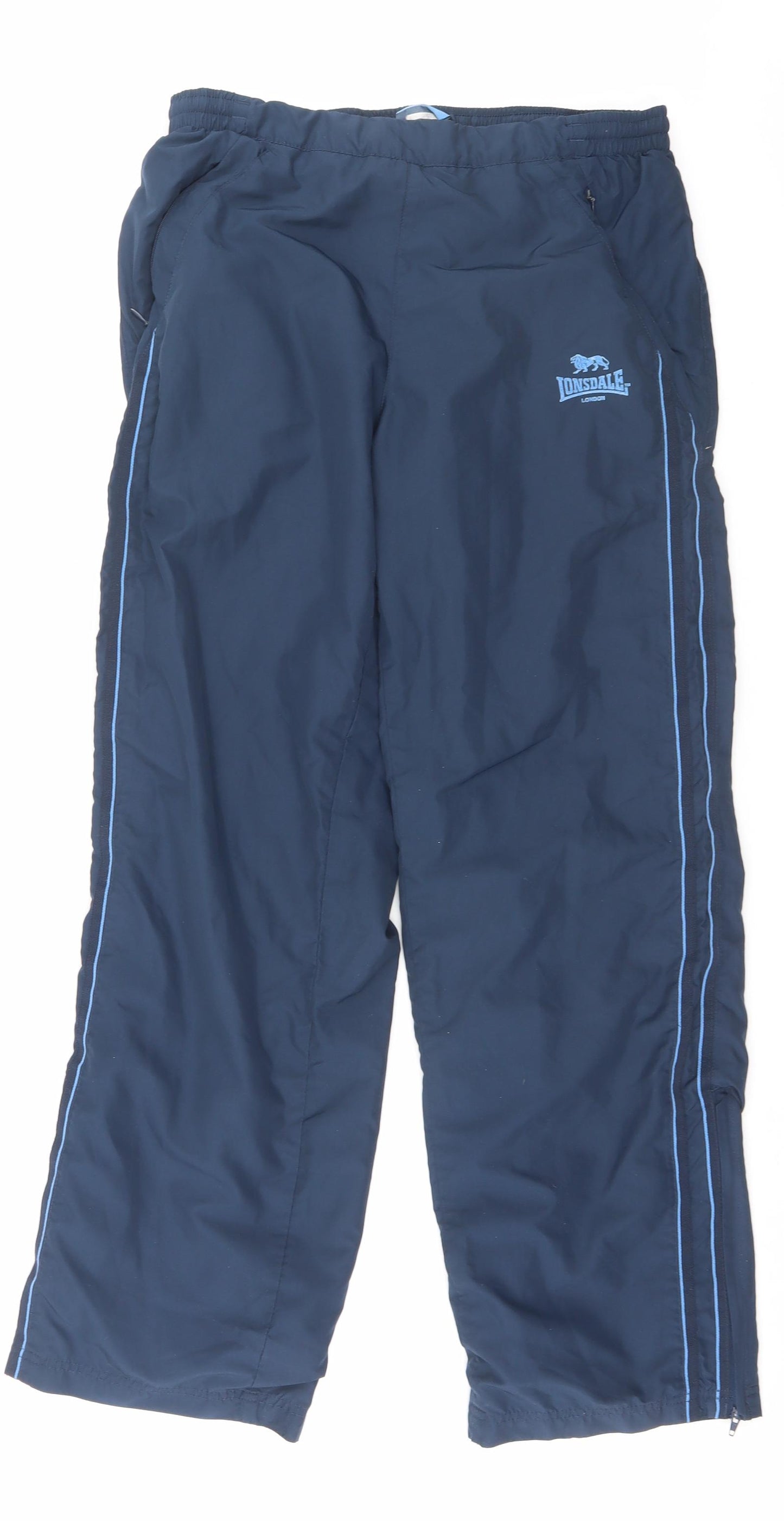 Lonsdale Womens Blue Polyester Jogger Trousers Size 12 L30 in Regular