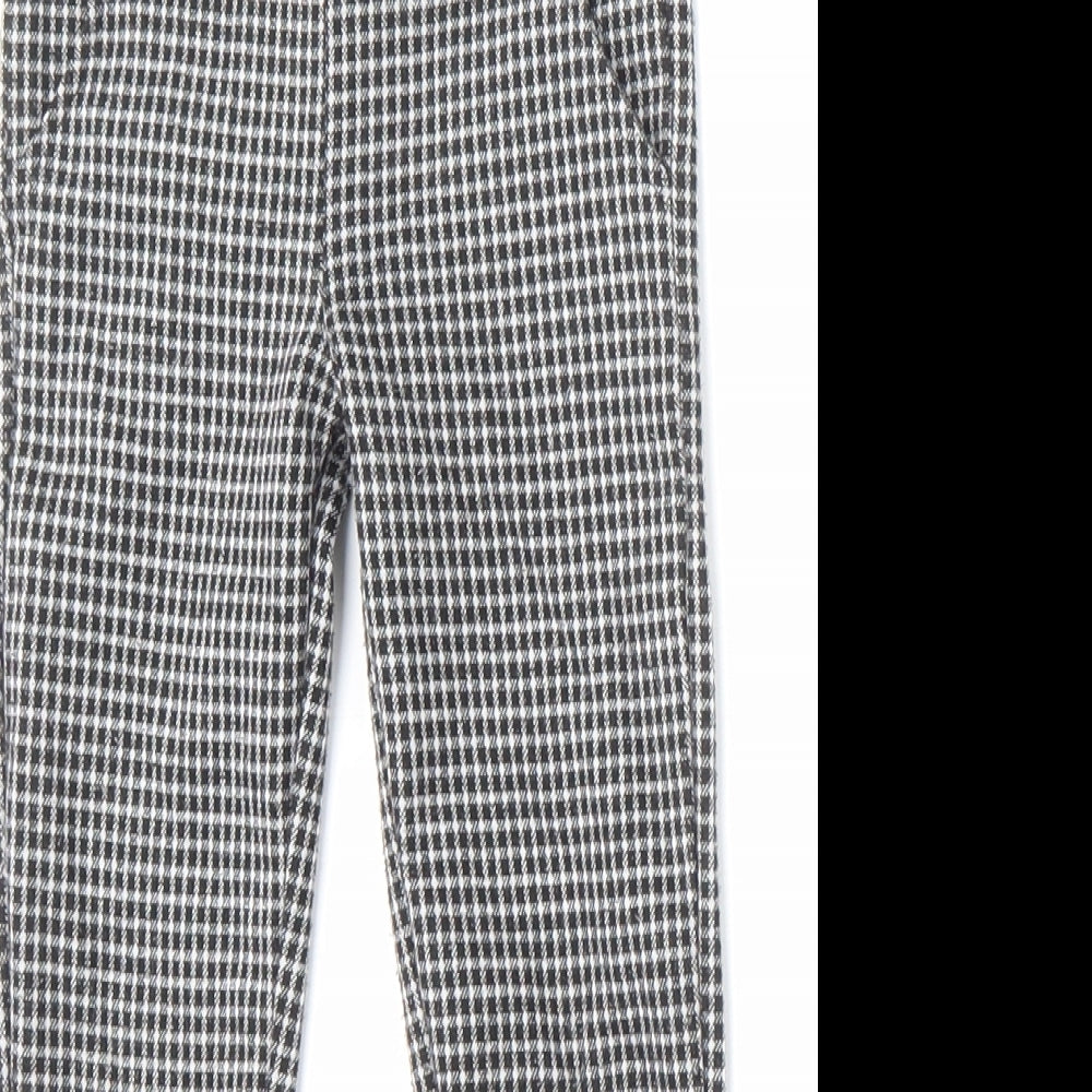 Primark Girls Grey Plaid Polyester Capri Trousers Size 4-5 Years Regular Pullover