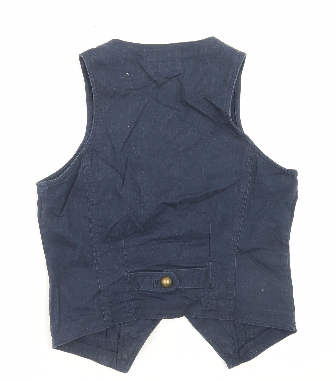 ALIBI Womens Blue Jacket Waistcoat Size 12 Button