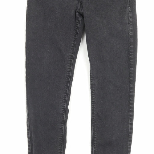 Marks and Spencer Womens Black Cotton Skinny Jeans Size 10 L27 in Regular Button