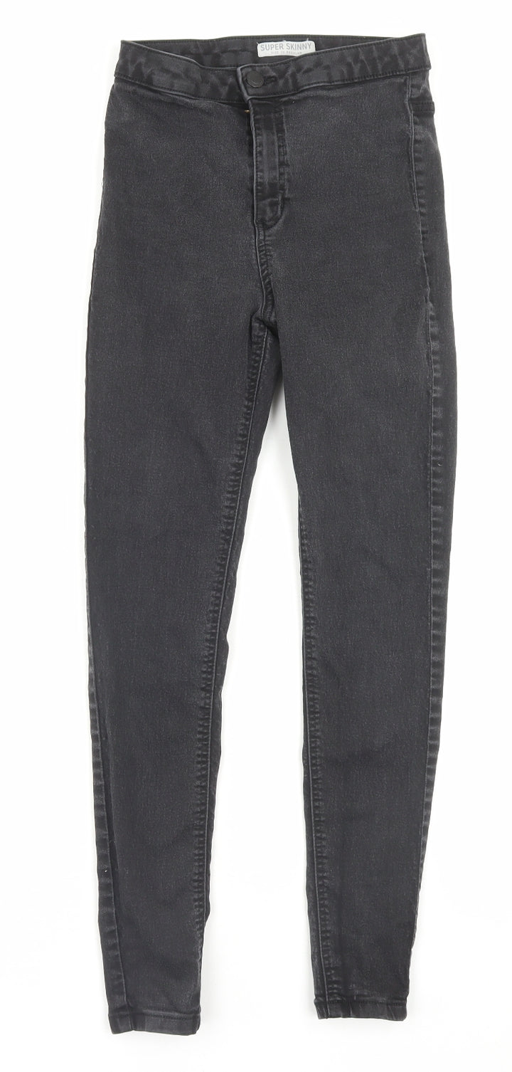 Marks and Spencer Womens Black Cotton Skinny Jeans Size 10 L27 in Regular Button