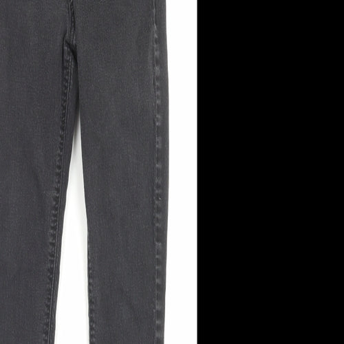 Marks and Spencer Womens Black Cotton Skinny Jeans Size 10 L27 in Regular Button