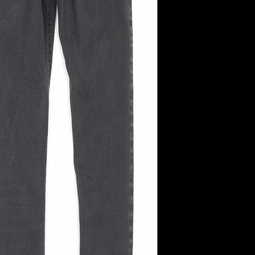 Marks and Spencer Womens Black Cotton Skinny Jeans Size 10 L27 in Regular Button