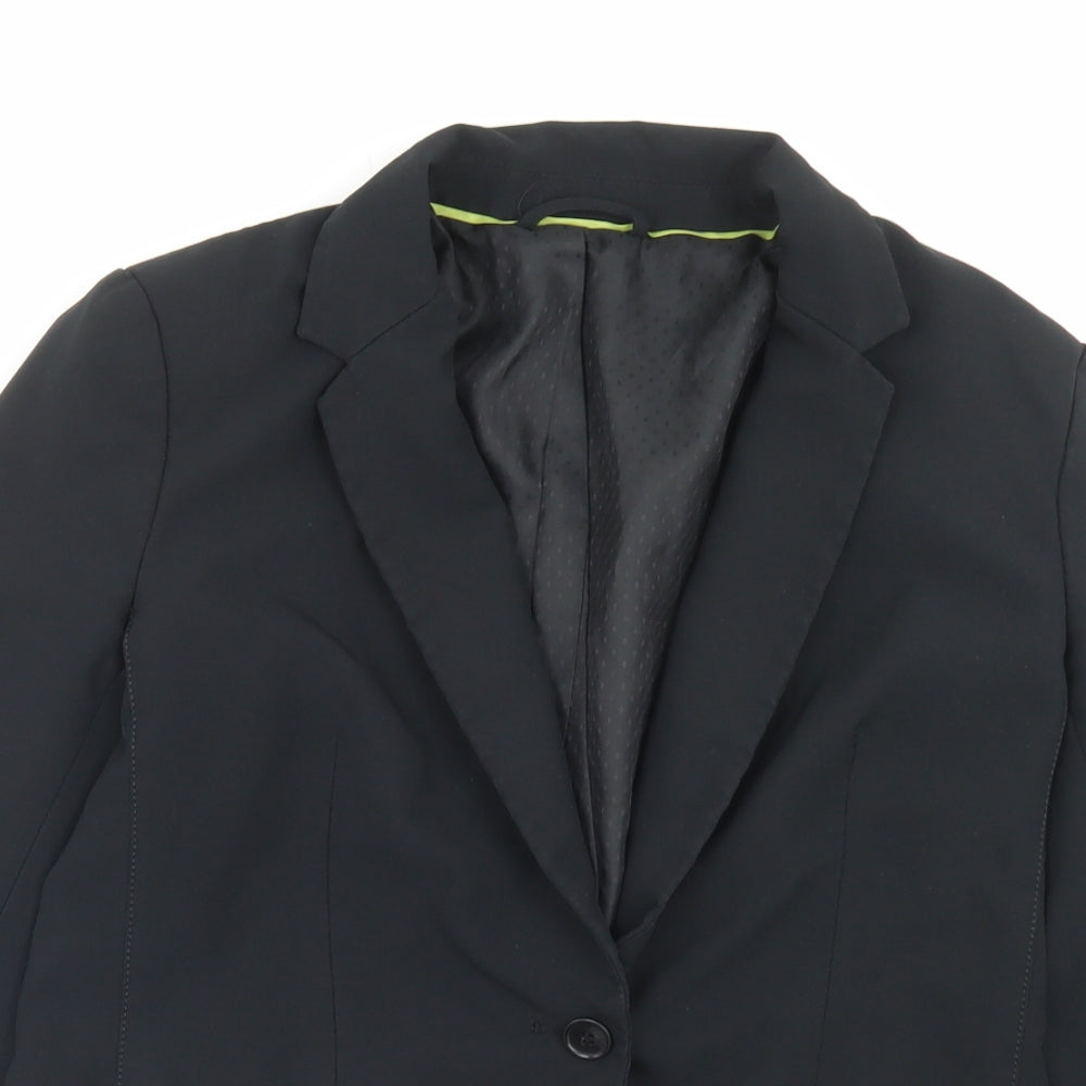 New Look Womens Black Jacket Blazer Size 10 Button