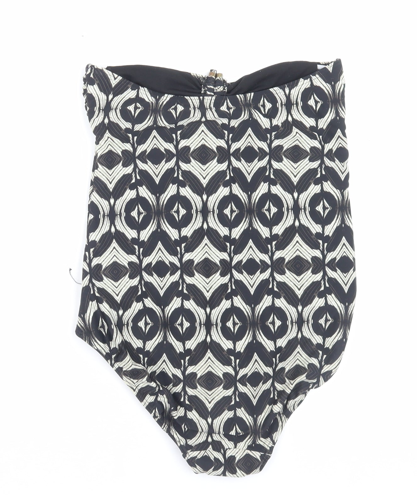 TU Womens Black Geometric Nylon One Piece Size 10