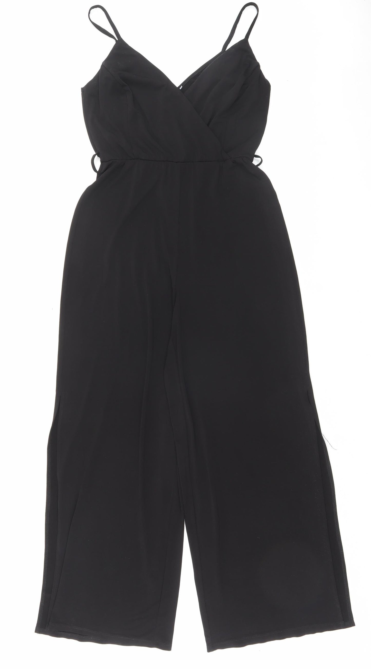 Warehouse Womens Black Polyester Jumpsuit One-Piece Size 8 Pullover