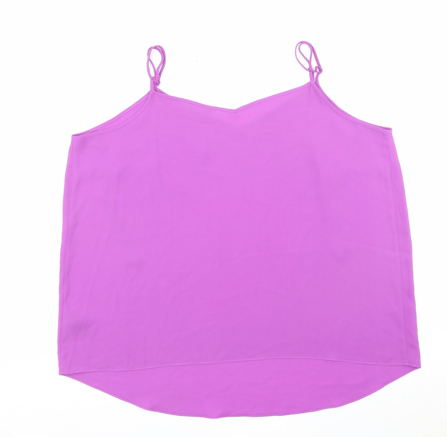 George Womens Purple Polyester Camisole Tank Size 22 V-Neck