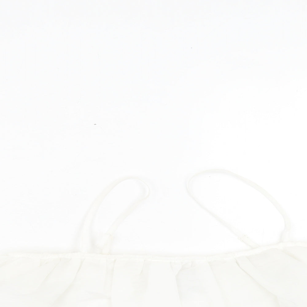 ASOS Womens White Polyester Cropped Tank Size 10 Square Neck