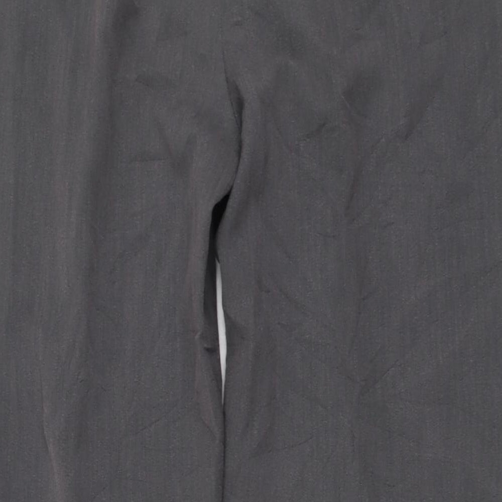 Maine Womens Grey Polyester Trousers Size 14 L28 in Regular Buckle