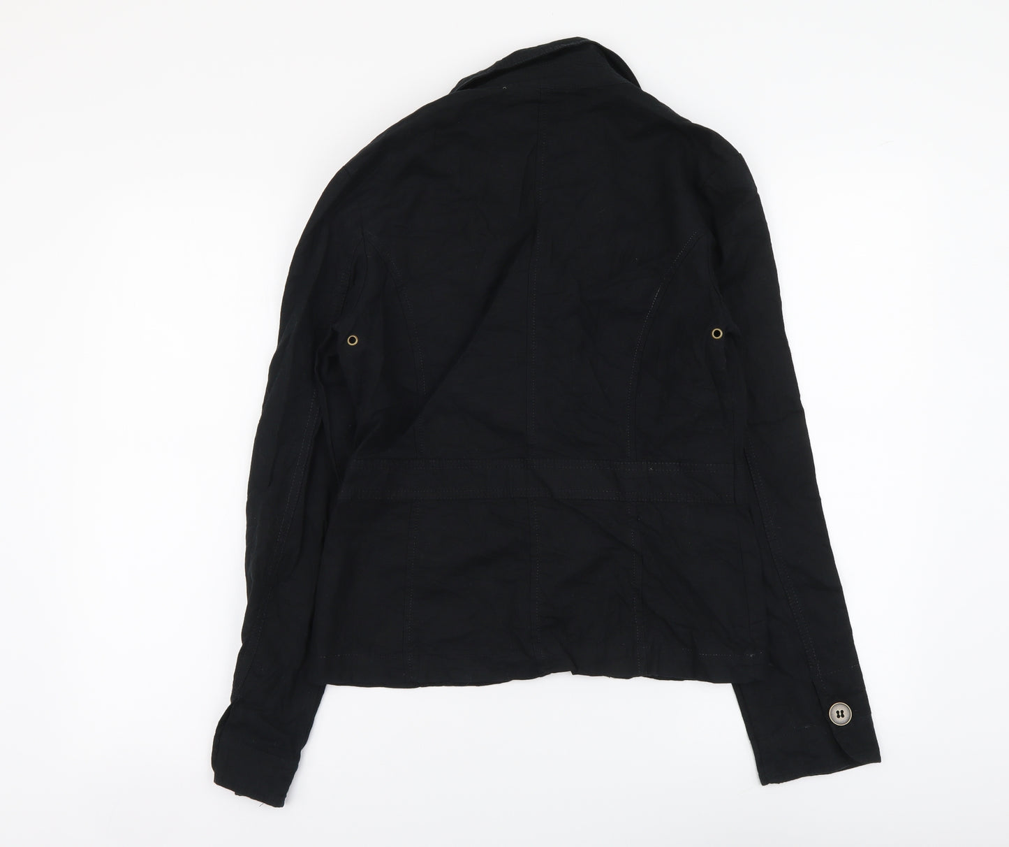 City Life Womens Black Jacket Size L Button