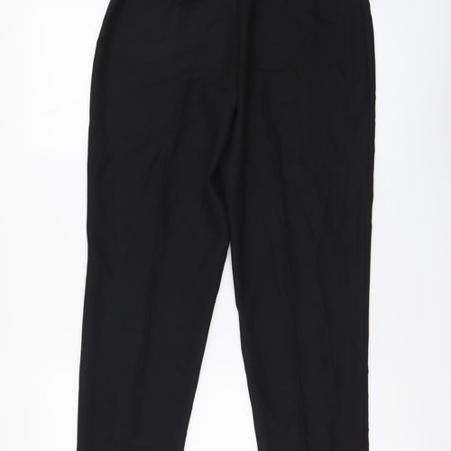 Per Una Womens Black Polyester Trousers Size 10 L28 in Regular Zip