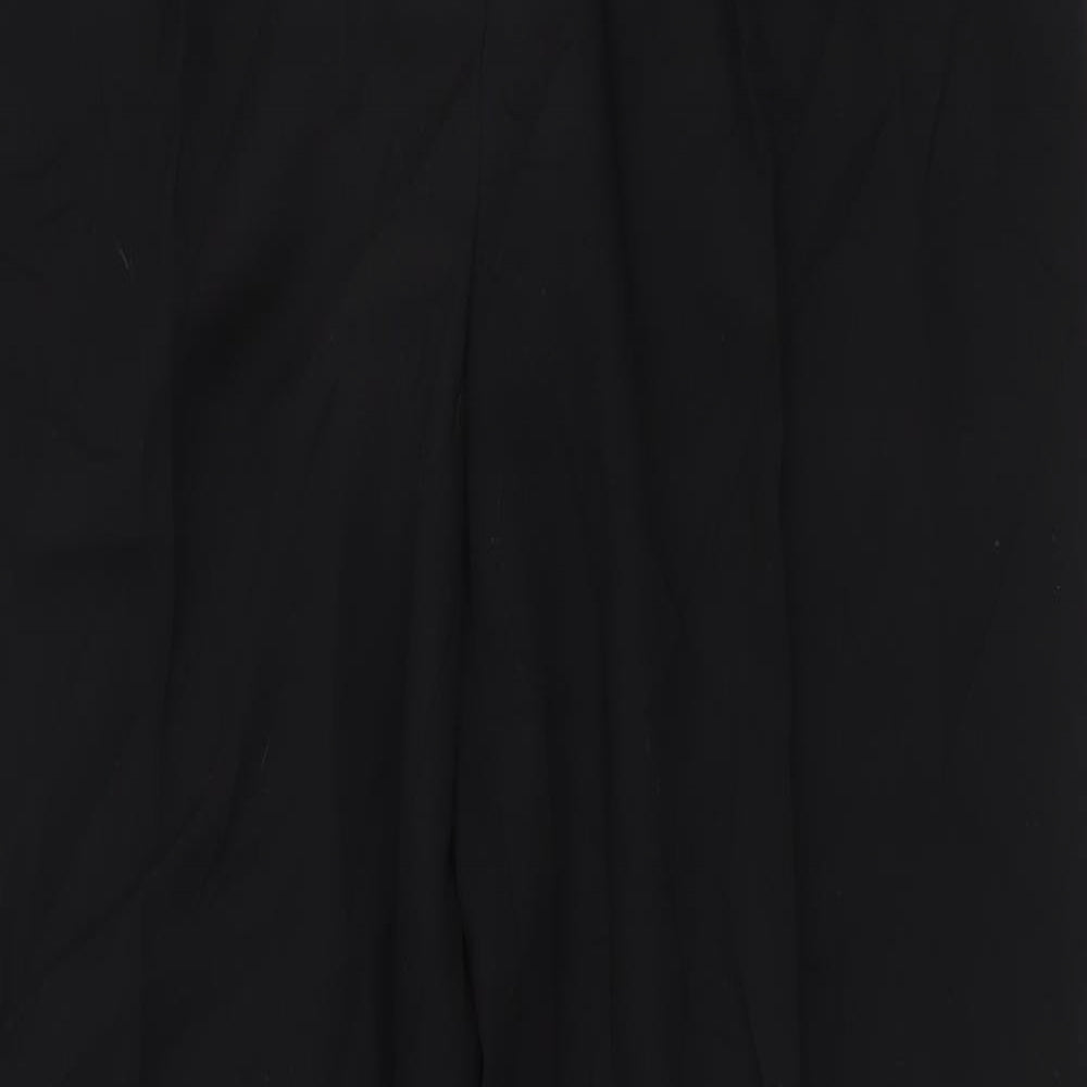 Marks and Spencer Womens Black Polyester Sweatpants Trousers Size 14 L28 in Regular Button