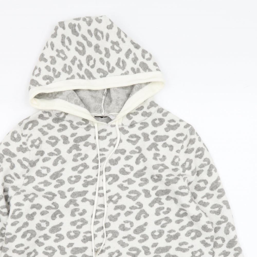 By Very Womens Beige Round Neck Animal Print Viscose Pullover Jumper Size 12 - Leopard pattern