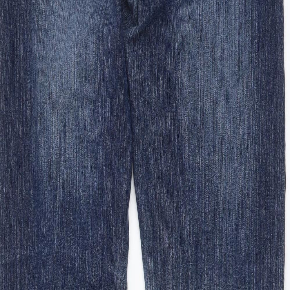 C&A Boys Blue Cotton Skinny Jeans Size 13-14 Years Regular Button