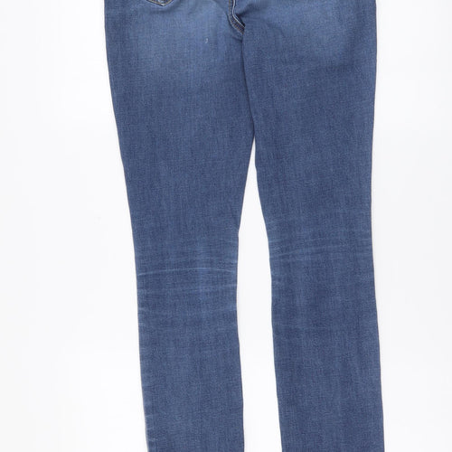 New Look Girls Blue Cotton Skinny Jeans Size 14 Years Regular Button