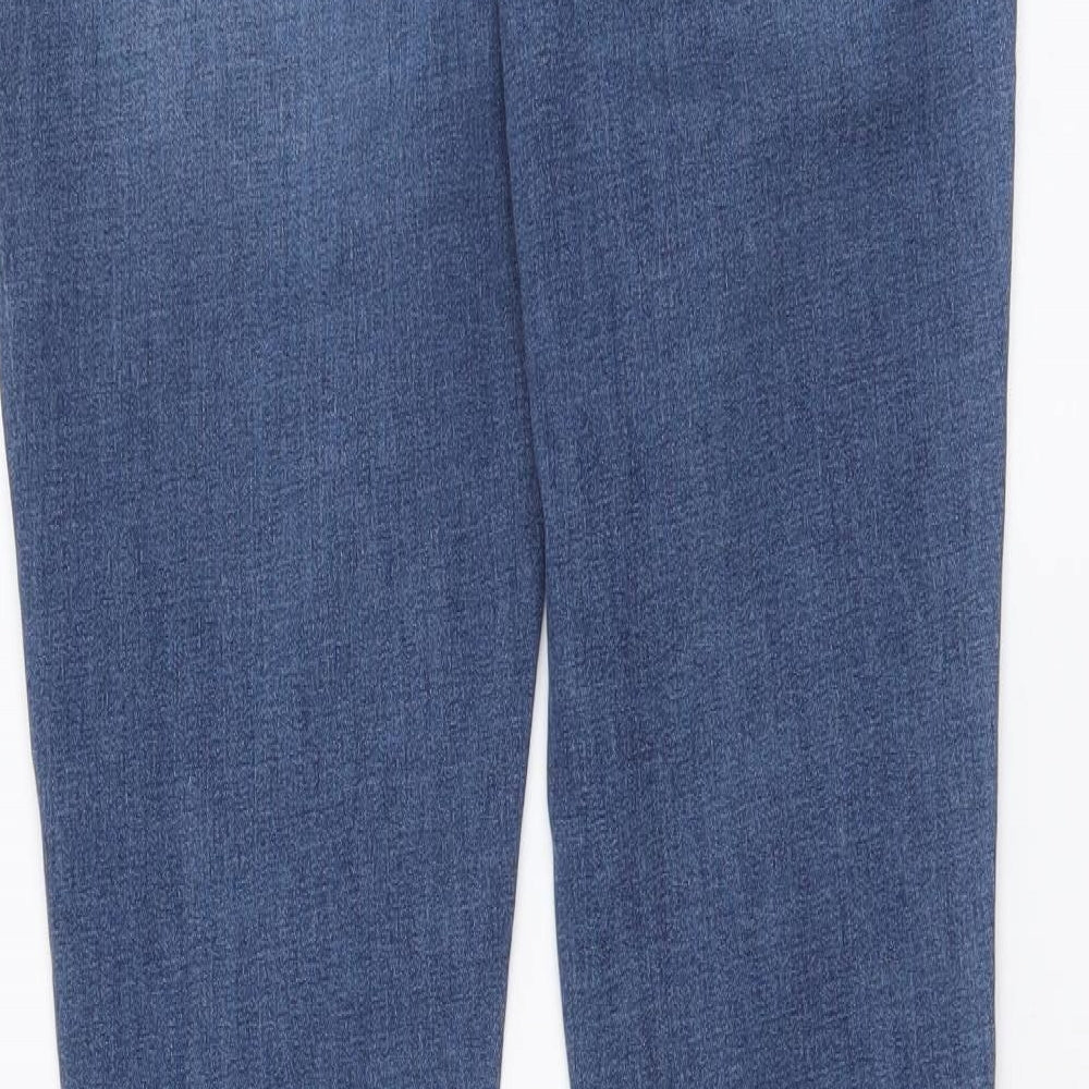 New Look Girls Blue Cotton Skinny Jeans Size 14 Years Regular Button