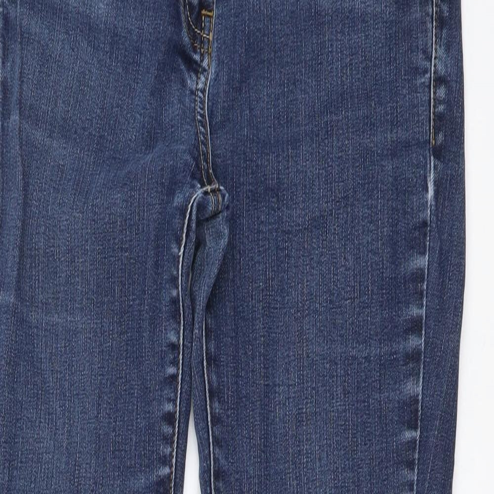 Jasper Conran Womens Blue Cotton Skinny Jeans Size 10 L27 in Regular Button