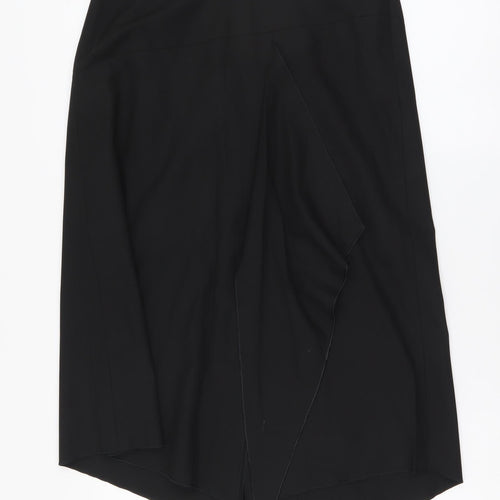 Marks and Spencer Womens Black Polyester A-Line Skirt Size 10 Zip