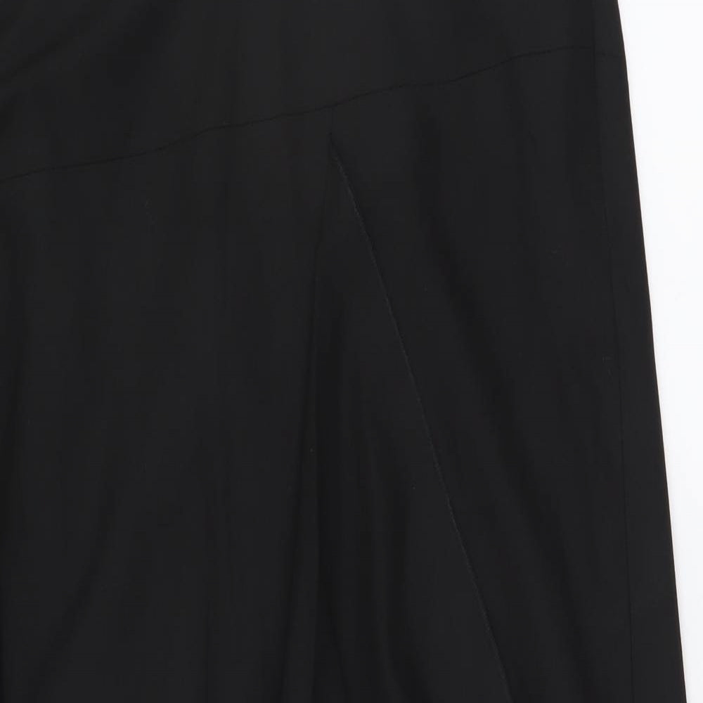 Marks and Spencer Womens Black Polyester A-Line Skirt Size 10 Zip