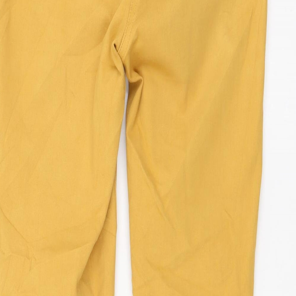 Papaya Womens Yellow Cotton Skinny Jeans Size 10 L20 in Regular Button