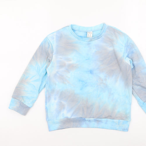 SheIn Girls Blue Polyester Pullover Sweatshirt Size 5 Years Pullover
