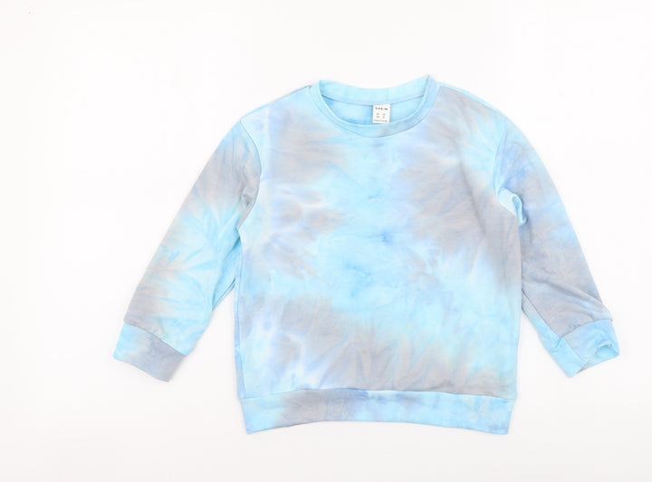 SheIn Girls Blue Polyester Pullover Sweatshirt Size 5 Years Pullover