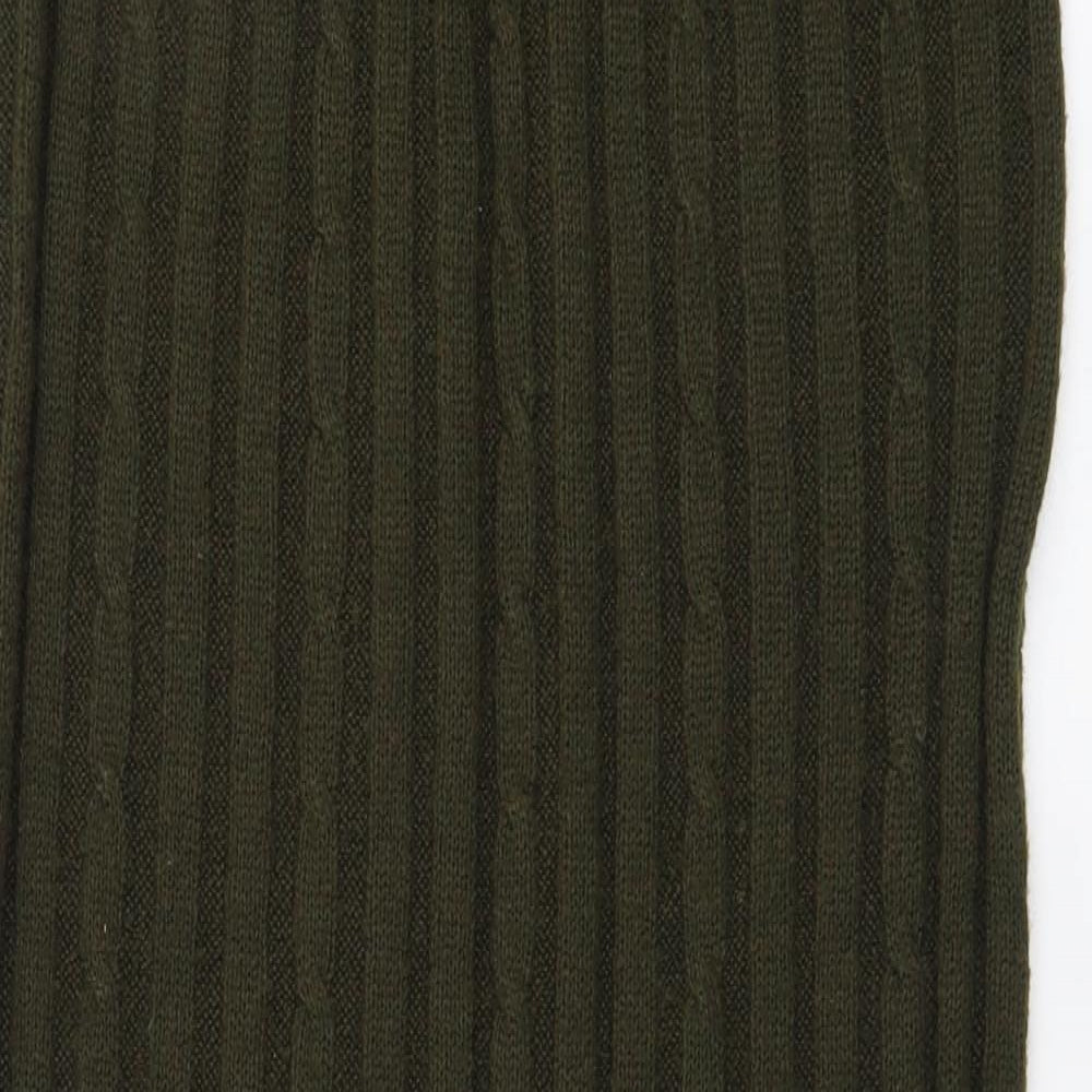 Atmosphere Womens Green Acrylic A-Line Skirt Size 10 Drawstring