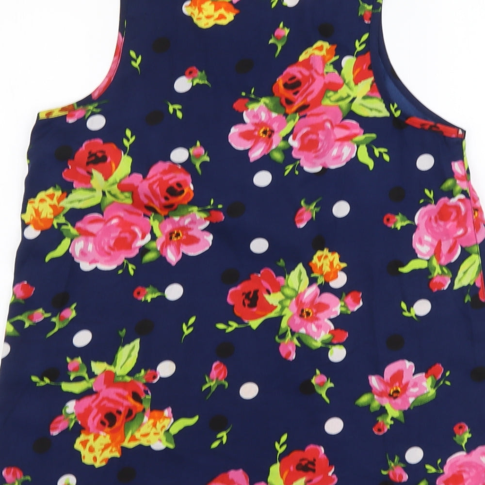 Atmosphere Womens Multicoloured Floral Polyester Basic Tank Size 10 Scoop Neck