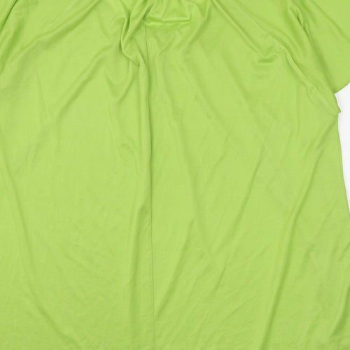 Marina Kaneva Womens Green Polyester Basic Blouse Size 16 Round Neck