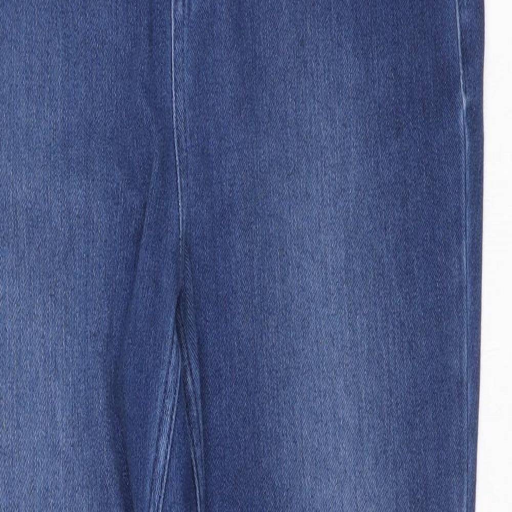 NEXT Womens Blue Cotton Skinny Jeans Size 10 L27 in Slim Zip
