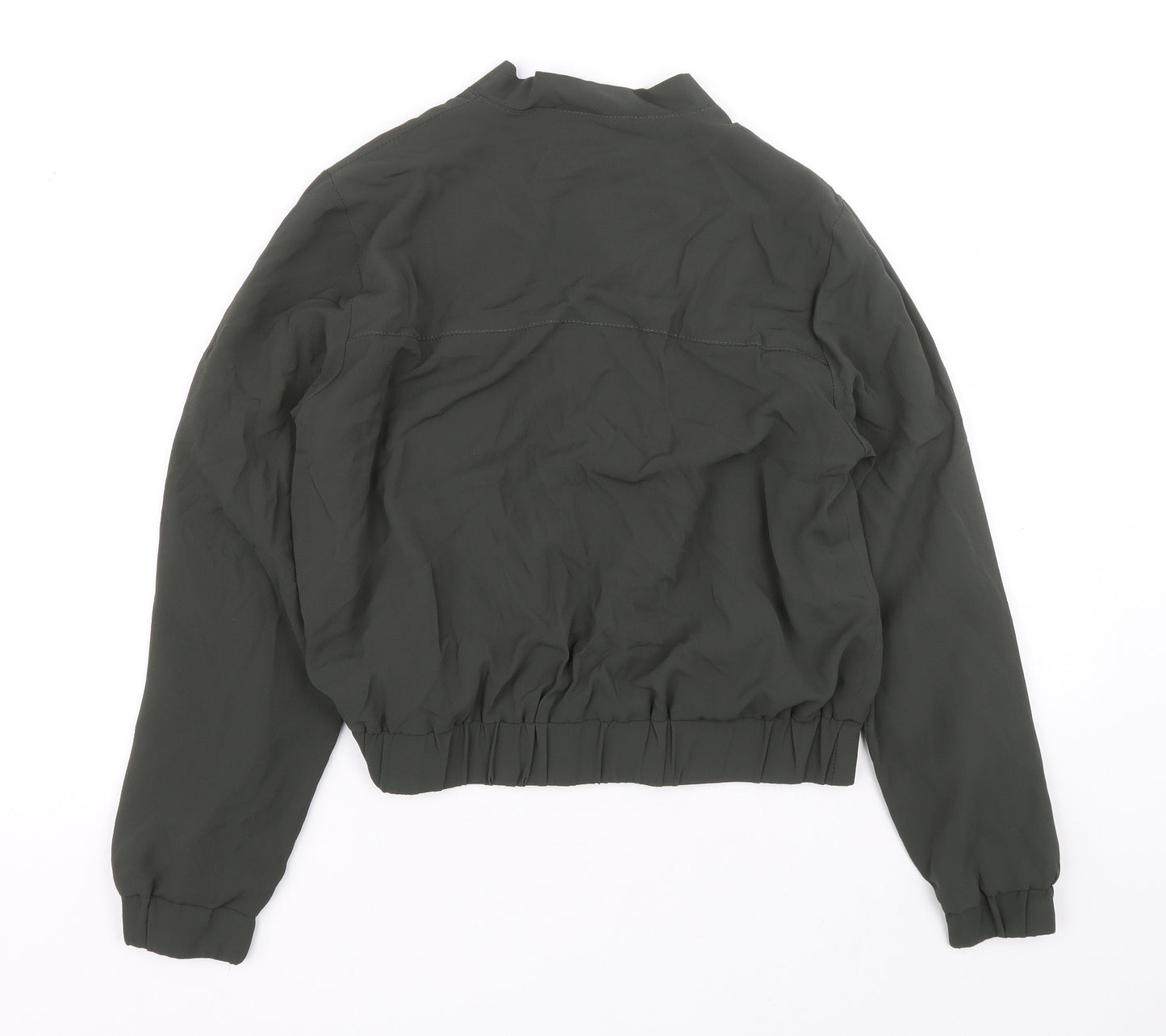 Dorothy Perkins Womens Green Bomber Jacket Jacket Size 8 Zip