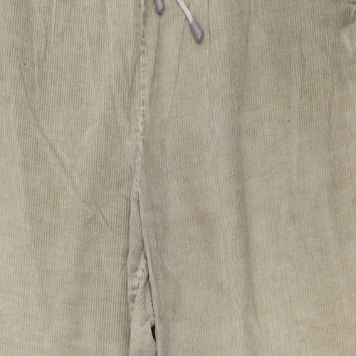 Preworn Mens Beige Cotton Trousers L31 in Regular Drawstring