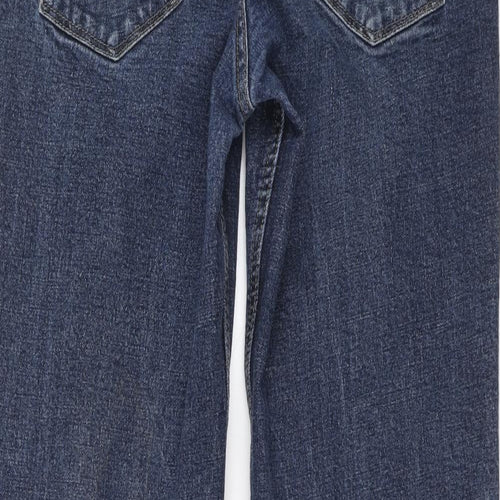 Preworn Mens Blue Cotton Straight Jeans L30 in Regular Zip